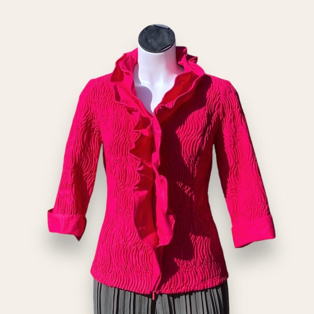 Samuel Dong Fuchsia Jacket Size Small - image 7